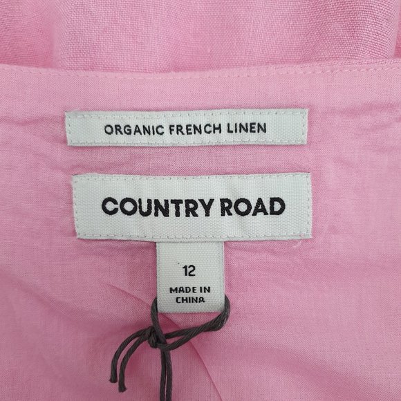 NWT Country Road Mini Skirt French Linen Size 12 - Picture 6 of 16